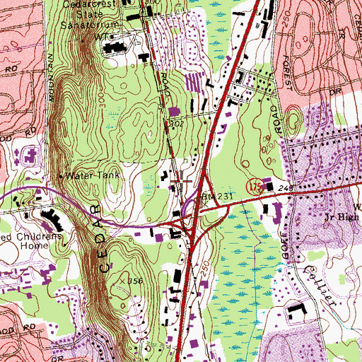 Topographic Map of Connecticut Humane Society, CT