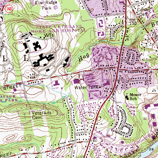 Topographic Map of Connecticut State Library for the Blind and Physically Handicapped, CT