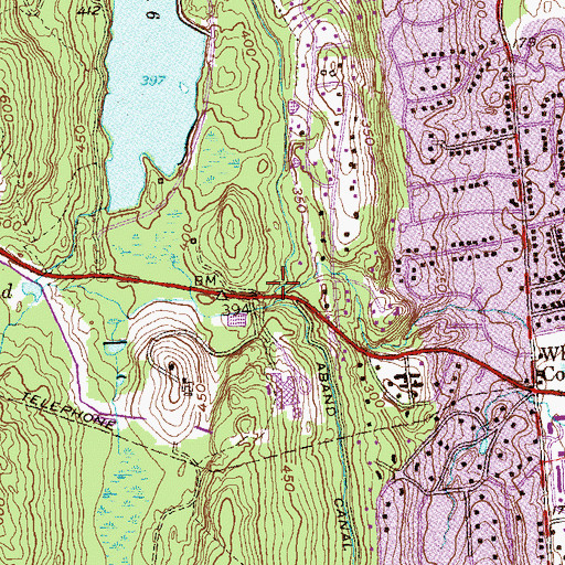 Topographic Map of Continental Army Hospital State Monument, CT