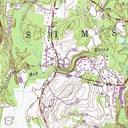 Topographic Map of Covenant Presbyterian Church, CT