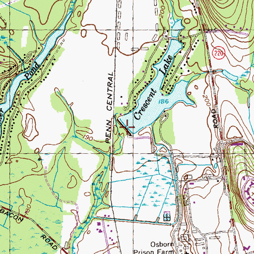 Topographic Map of Crescent Grove (historical), CT