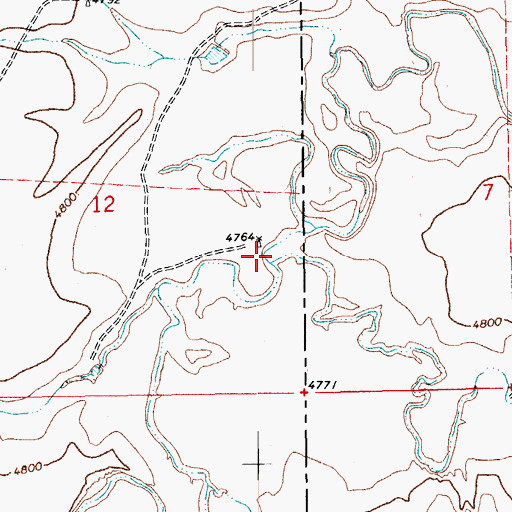 Topographic Map of Middlemist Creek, CO