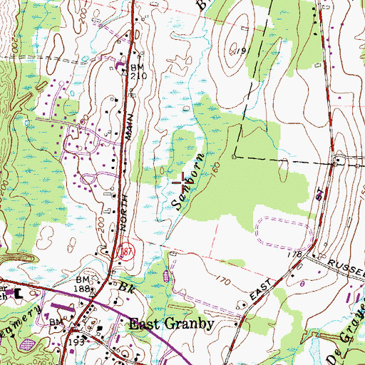 Topographic Map of Dismal Swamp, CT