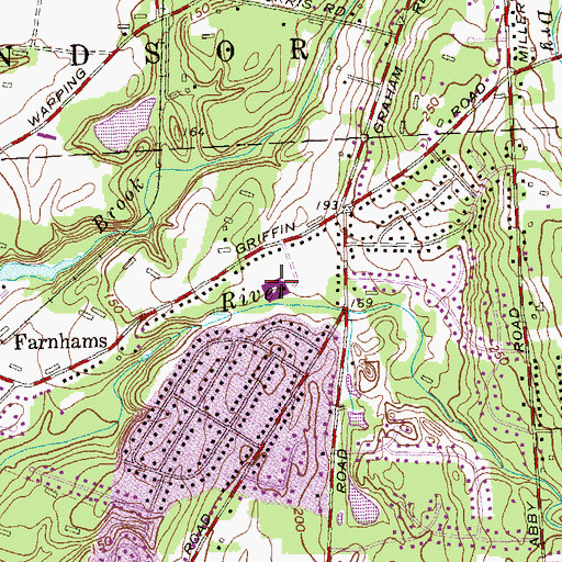 Topographic Map of Eli Terry School, CT
