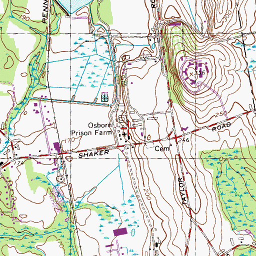 Topographic Map of Enfield-Medium Library, CT