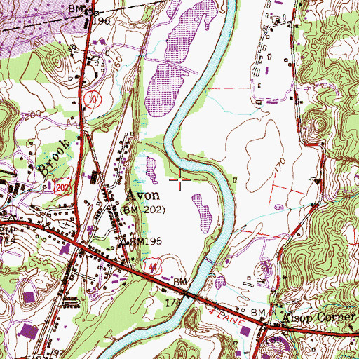 Topographic Map of Farmington Valley Art Center, CT