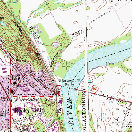 Topographic Map of Ferry Park, CT