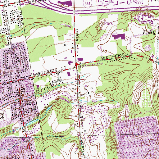 Topographic Map of First Baptist Church, CT