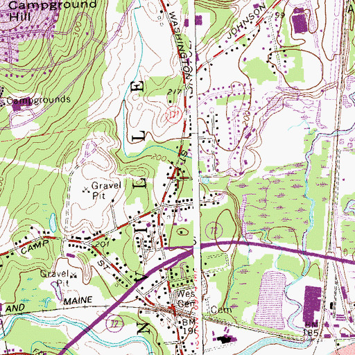 Topographic Map of First Bible Baptist Church, CT