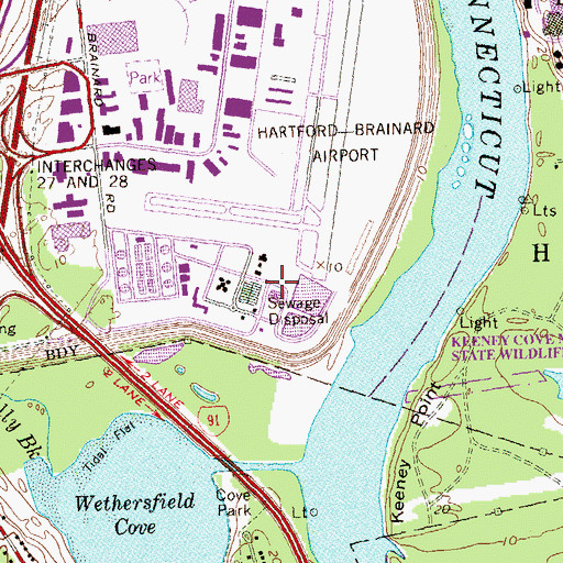 Topographic Map of First Church of Christ, CT