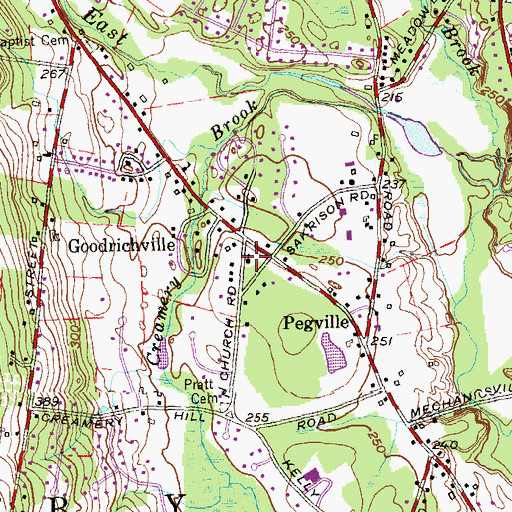 Topographic Map of First Congregational Church, CT