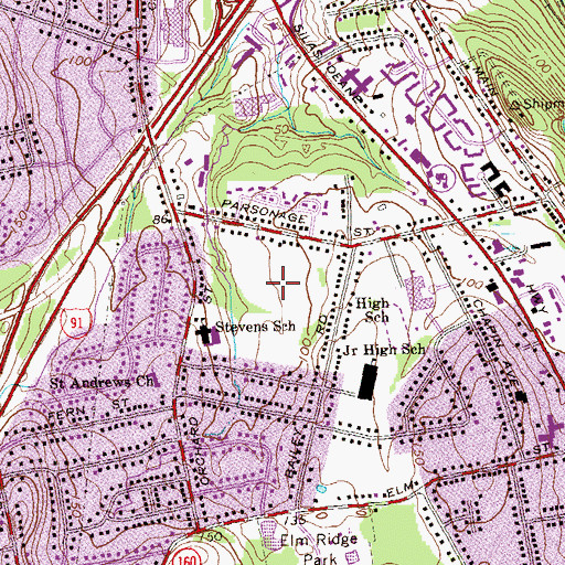 Topographic Map of Flanagan Field, CT