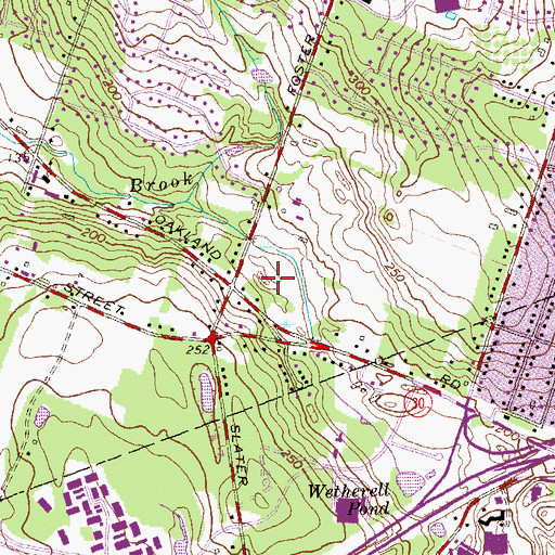 Topographic Map of Flax Hill Elderly Housing, CT