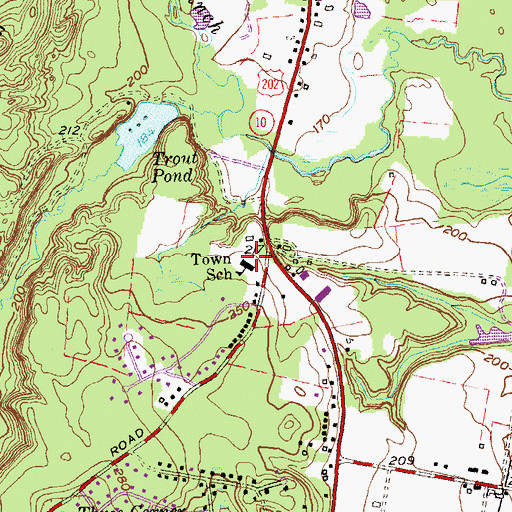 Topographic Map of Frank M Kearns Primary School, CT