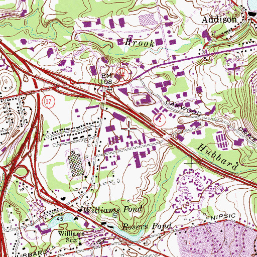 Topographic Map of Gateway Corporate Park, CT