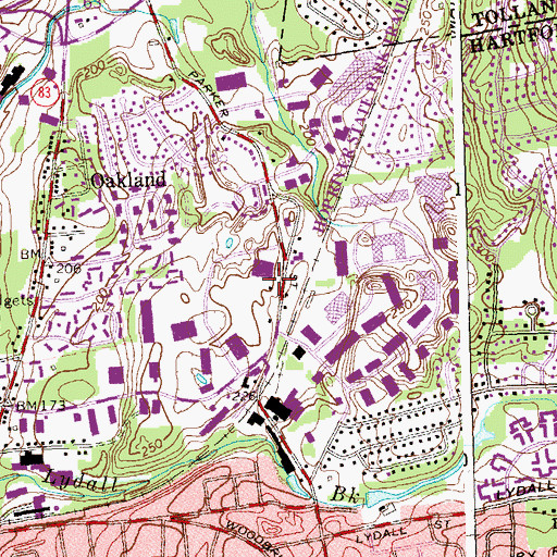 Topographic Map of Gospel Assembly Church, CT