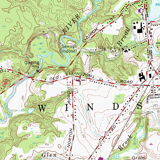 Topographic Map of Grace Episcopal Church, CT