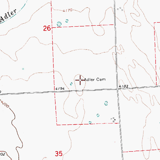 Topographic Map of Idler Family Cemetery, CO