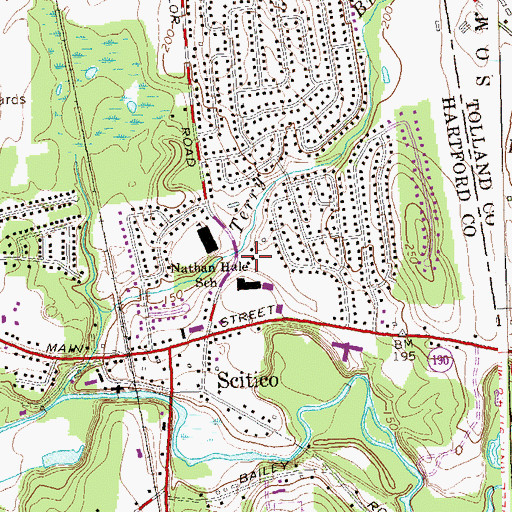 Topographic Map of Green Manor Pool, CT