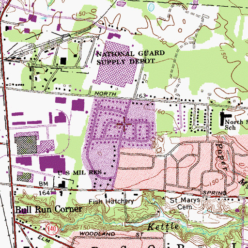 Topographic Map of Green Manor Village, CT