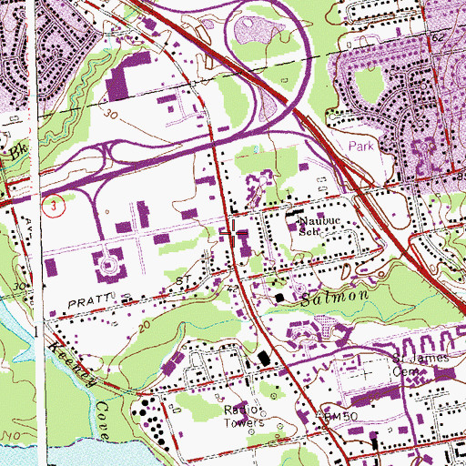 Topographic Map of Griswold Mall Shopping Center, CT