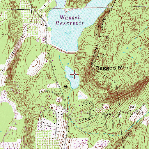 Topographic Map of Hart Pond, CT