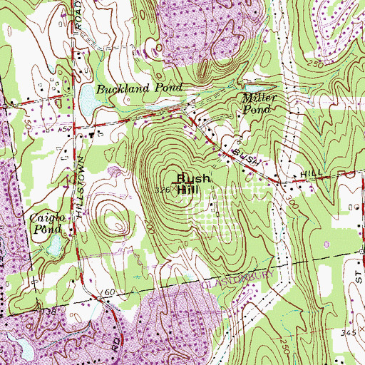 Topographic Map of Hassunadchuauck (historical), CT