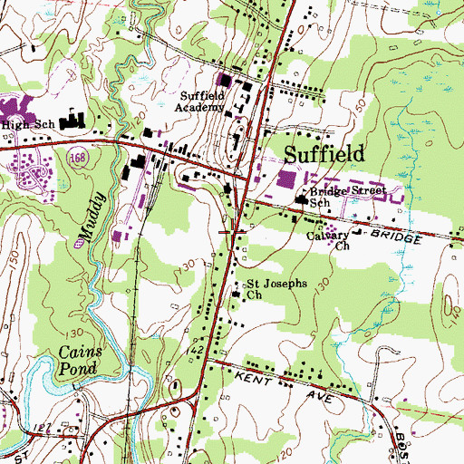 Topographic Map of Hathaway House, CT