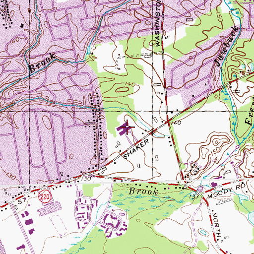 Topographic Map of Henry Barnard School, CT