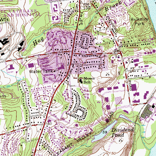 Topographic Map of Hoyle Memorial Field, CT