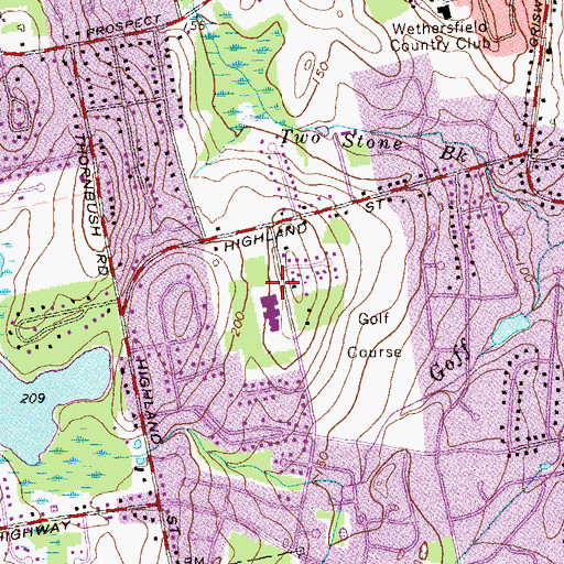 Topographic Map of Incarnation Rectory, CT