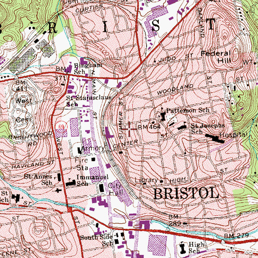 Topographic Map of Ingraham House, CT