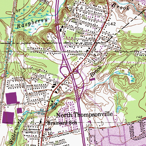 Topographic Map of Interchange 49, CT