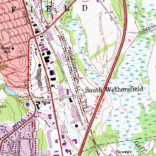 Topographic Map of Kingdom Hall of Jehovahs Witnesses, CT