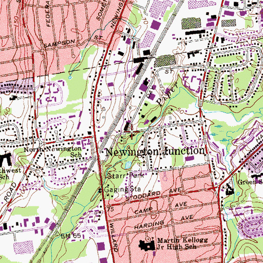 Topographic Map of Lighthouse Community Holiness Church, CT