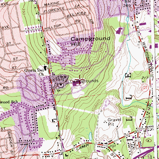 Topographic Map of Louis Toffolon School, CT