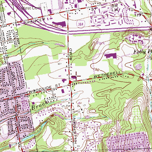 Topographic Map of Manchester Regional Academy, CT
