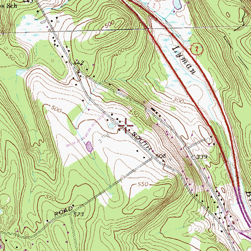 Topographic Map of Marlborough Congregational Church, CT