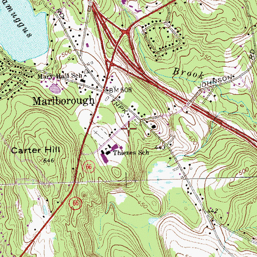 Topographic Map of Marlborough Elementary School, CT