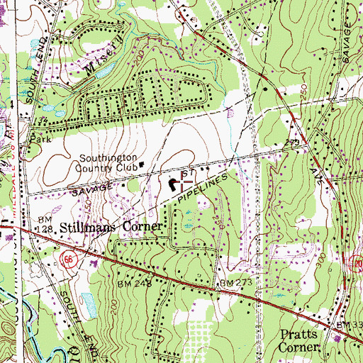 Topographic Map of Mary Our Queen Roman Catholic Church, CT