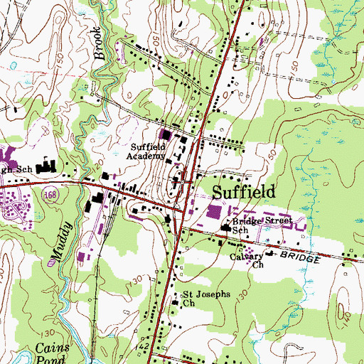 Topographic Map of Meeting House Hill, CT