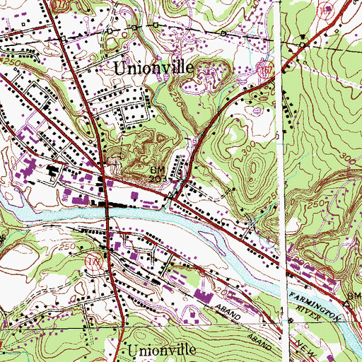 Topographic Map of Memorial United Methodist Church, CT