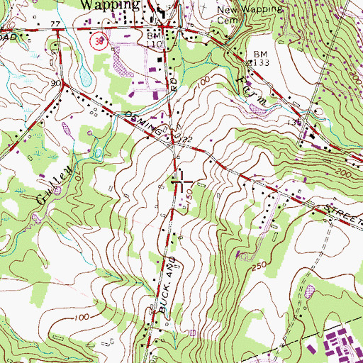 Topographic Map of Messiah Evangelical Lutheran Church, CT