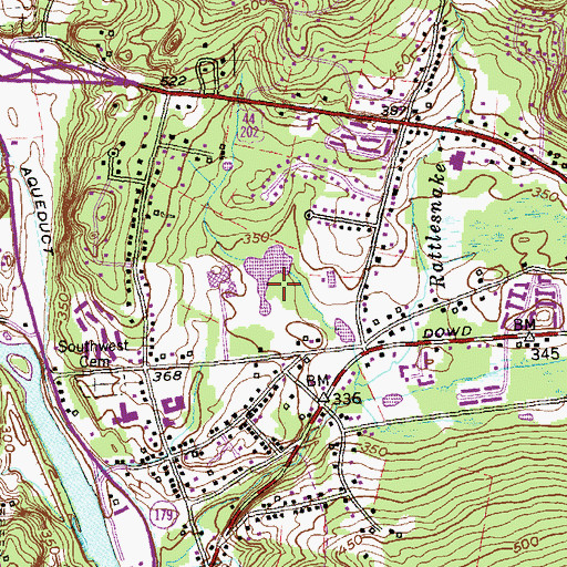 Topographic Map of Mill Pond Park, CT