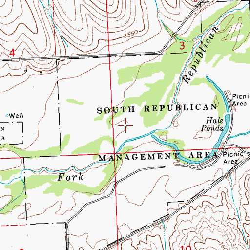 Topographic Map of South Republican Management Area, CO