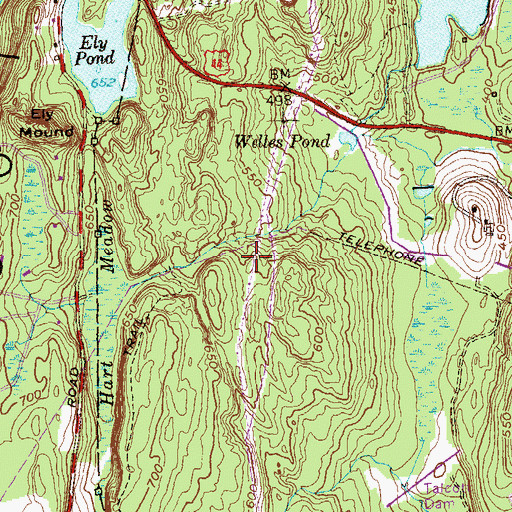 Topographic Map of Newton Brainard Forest, CT