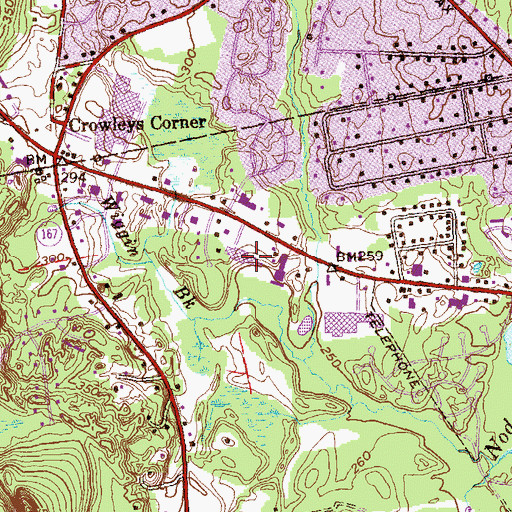 Topographic Map of Nod Brook Mall Shopping Center, CT
