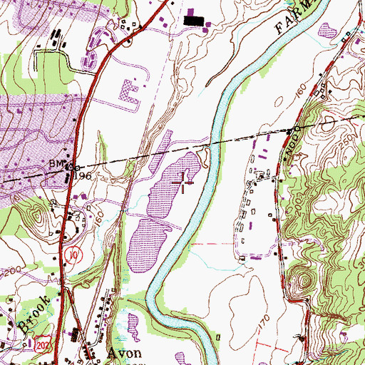 Topographic Map of Nod Brook State Wildlife Area, CT