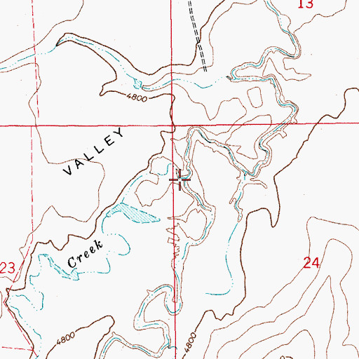 Topographic Map of Cottonwood Creek, CO