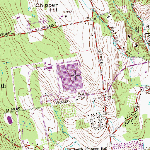 Topographic Map of Northwest Industrial Park, CT